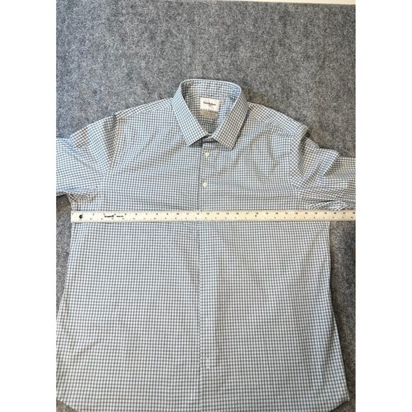 Goodfellow Co Mens Standard Fit Check Shirt Gray White Gingham Long Sleeve XXL - Picture 12 of 16